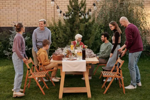 Familie verbringt Zeit zusammen