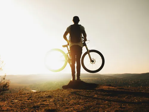 Fahrradfahren in der Natur