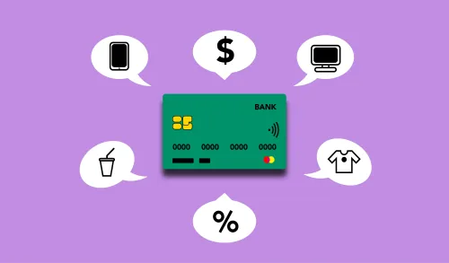 Illustration von Online-Shopping mit Cashback