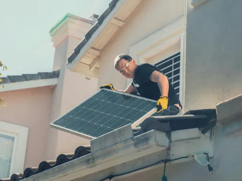 Photovoltaik-Modul auf einem Hausdach